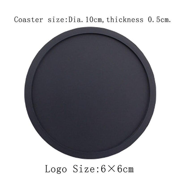 5Pcs Round Silicone Black Drink Coasters Placemats For Table Mats For Dinner Table PlacematWS17868