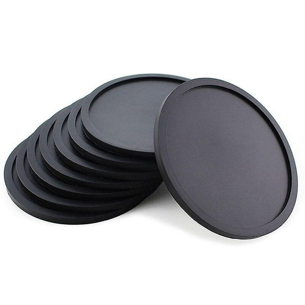 5Pcs Round Silicone Black Drink Coasters Placemats For Table Mats For Dinner Table PlacematWS17868