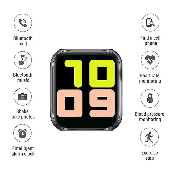 Bluetooth phone smart bracelet color screen heart rate blood Smart Watches(T500 white)WS17872