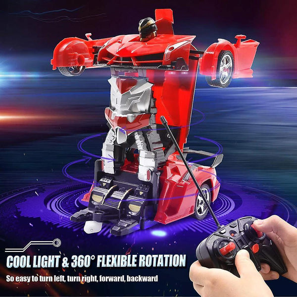 Deformation 360 Degree Robot 2.4 GHz Remote Deformation Car Robot Toy Children Car Toy|RC Robot(Red)WS17988