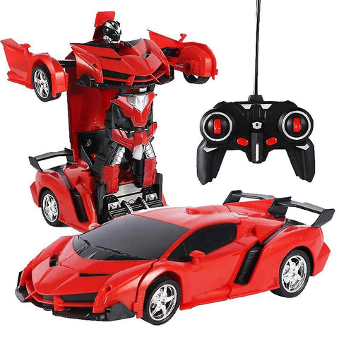 Deformation 360 Degree Robot 2.4 GHz Remote Deformation Car Robot Toy Children Car Toy|RC Robot(Red)WS17988