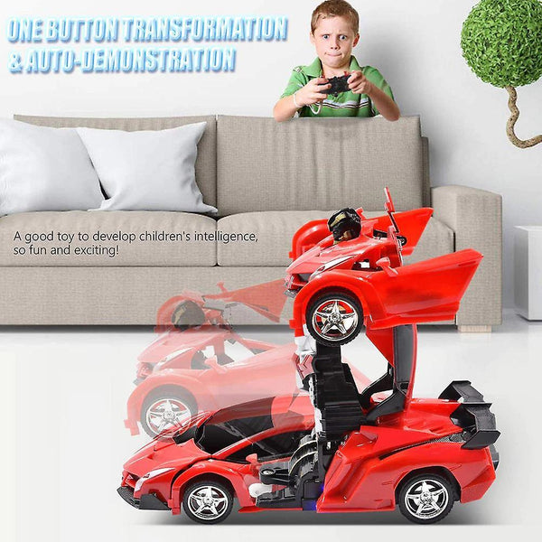 Deformation 360 Degree Robot 2.4 GHz Remote Deformation Car Robot Toy Children Car Toy|RC Robot(Red)WS17988