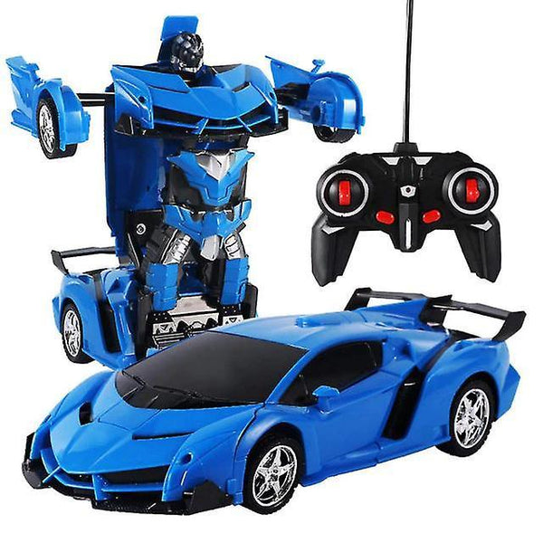 Deformation 360 Degree Robot 2.4 GHz Remote Deformation Car Robot Children Car Toy|RC Robot(Blue)WS17983