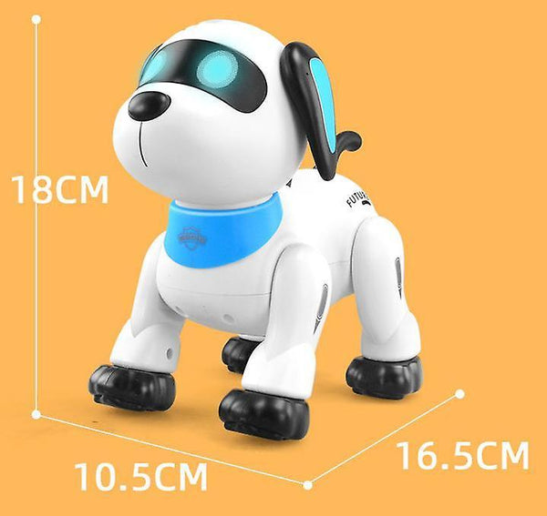 Electronic Robot Dog Stunt Dog Remote Control Programmable Touch Music Dancing Toy|RC Robot(White)WS18052