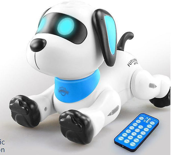 Electronic Robot Dog Stunt Dog Remote Control Programmable Touch Music Dancing Toy|RC Robot(White)WS18052