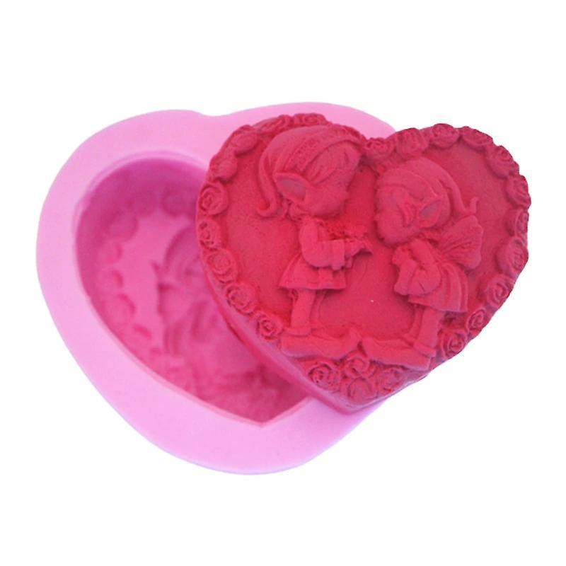 3D Love Rose Heart Kids Silicone Soap MoldsWS18934