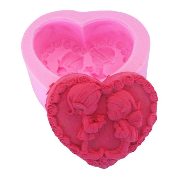 3D Love Rose Heart Kids Silicone Soap MoldsWS18934