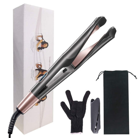 Hair Straightener And Curler 2 In 1 Twist Float Concave & Convex Titanium|Curling IronsWS19219