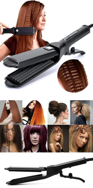 Professional Hair Crimper Wave Corn Curler Iron Electric Corrugation Plate Clip|Curling IronsWS19252