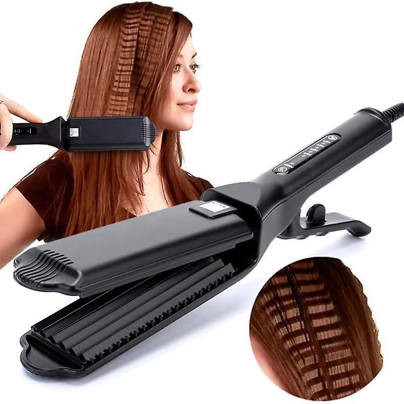 Professional Hair Crimper Wave Corn Curler Iron Electric Corrugation Plate Clip|Curling IronsWS19252