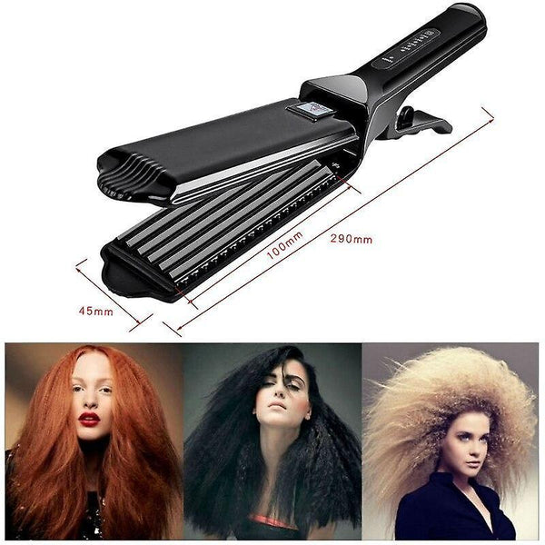 Professional Hair Crimper Wave Corn Curler Iron Electric Corrugation Plate Clip|Curling IronsWS19252