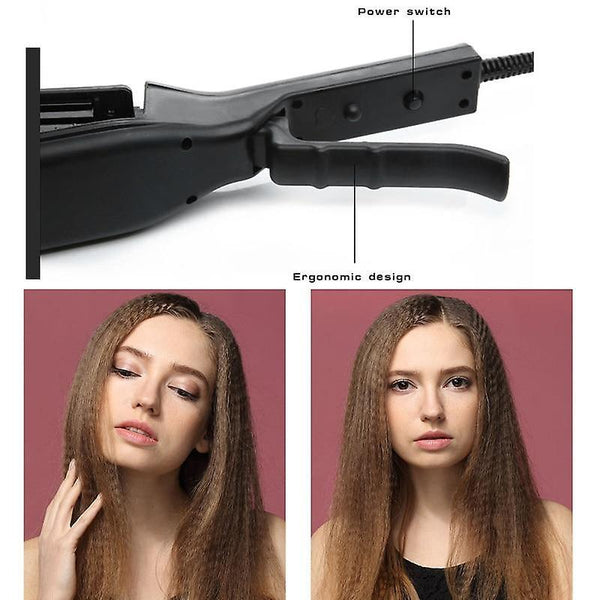 Professional Hair Crimper Wave Corn Curler Iron Electric Corrugation Plate Clip|Curling IronsWS19252