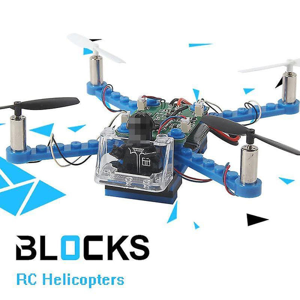 For RC Helicopter DIY Building Blocks Drone 2.4G 4CH Mini 3D Bricks Quadcopter Assembling|RC Helicopters WS20494