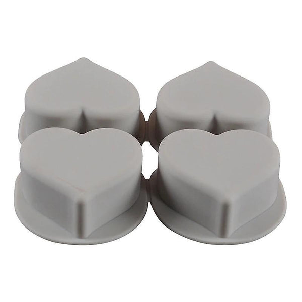 4Cavity Silicone Soap Molds heart Shape MoldWS20956