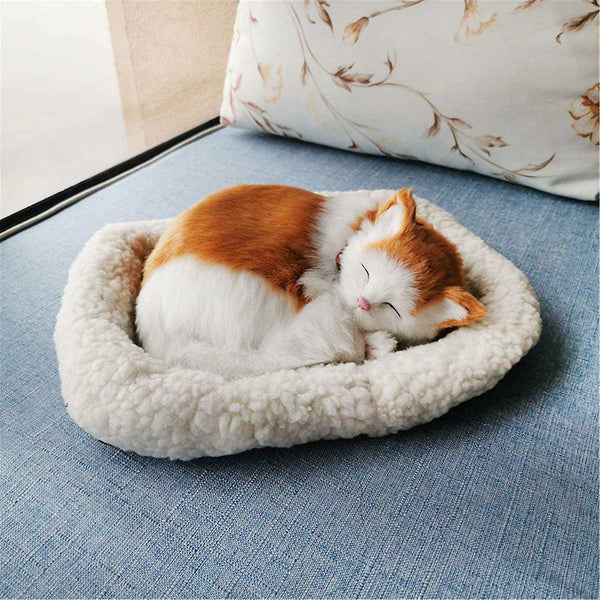 33cm Breathing cat simulation cat model ornaments plush cat model without plush breathing catWS20980