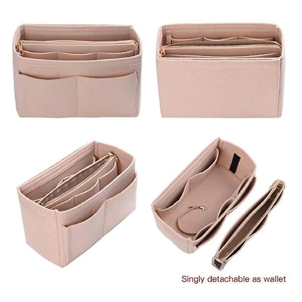 For Make up Organizer Felt Insert Bag For Handbag Travel Inner Purse Portable Cosmetic Bags WS21355