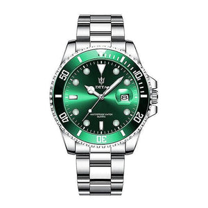 Casual Quartz Watch Men Elegant Green Waterproof Watch