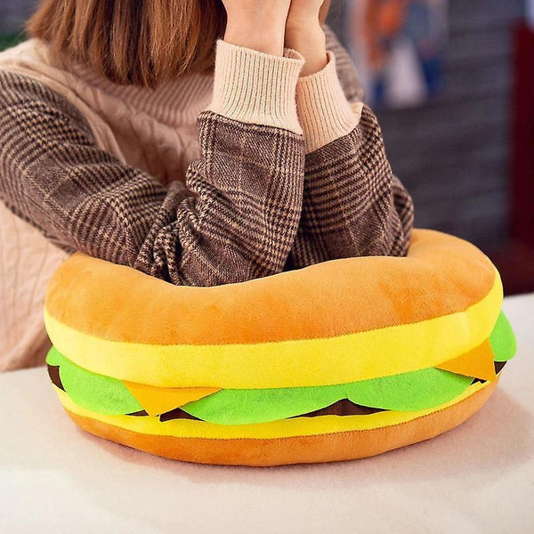 creative burger plush toy soft padded plush cushion pillow cute hamburger pillow(30cm)WS22368