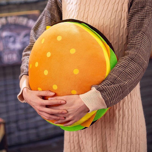 creative burger plush toy soft padded plush cushion pillow cute hamburger pillow(30cm)WS22368