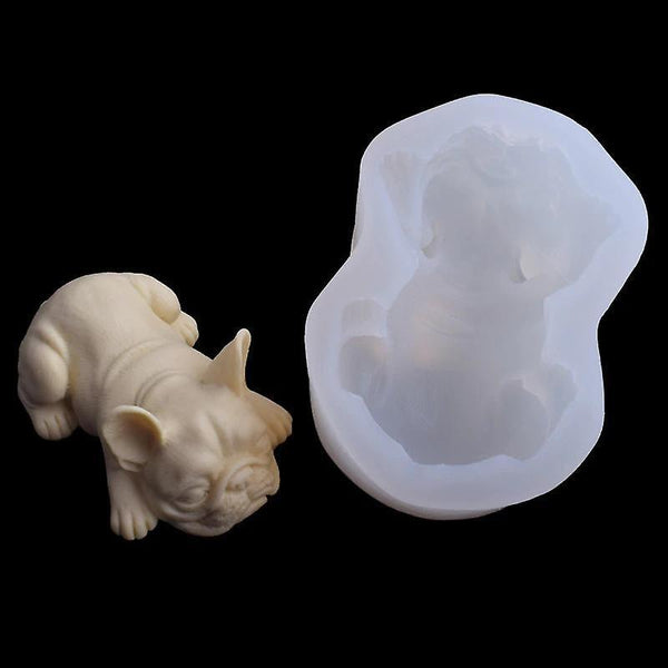 3d French Bulldog Silicone Mold Soap MoldsWS22536