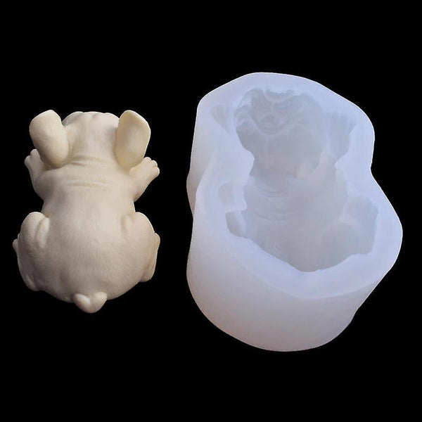 3d French Bulldog Silicone Mold Soap MoldsWS22536