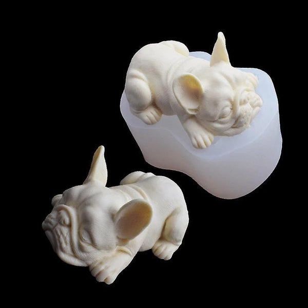 3d French Bulldog Silicone Mold Soap MoldsWS22536