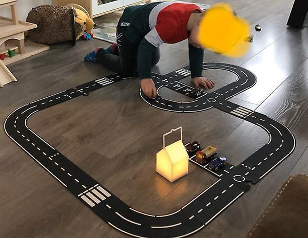 For DIY Car Play Mat Road PVC Puzzles Flexible City Road Race Car Track Toy |Magnetic WS22910