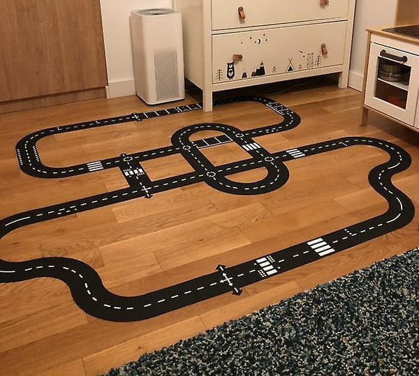 For DIY Car Play Mat Road PVC Puzzles Flexible City Road Race Car Track Toy |Magnetic WS22910