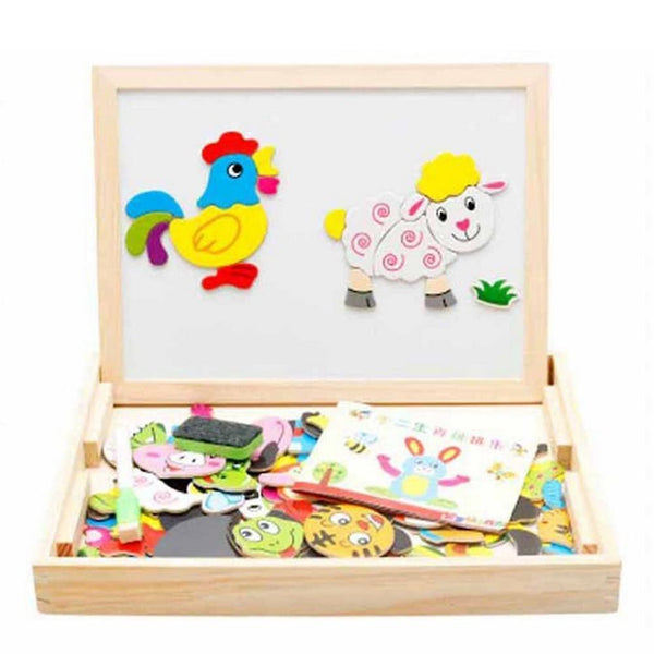 Wooden Double Side Sorting/Nesting/Stacking/Board Magnetic Puzzle Game Educational Stacking toysWS23354