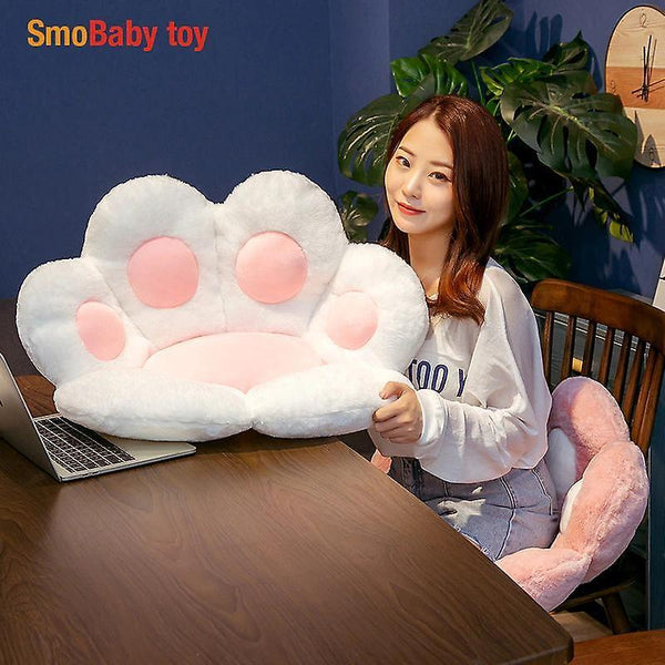 70cm Paw Pillow Animal Seat Cushion Stuffed Small Plush Sofa Indoor Floor Home Chair Decor(White)WS24081