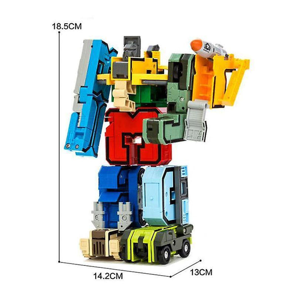 10Pcs Creative Assembling Educational Blocks Figure Number Transformation Robot|educational blockWS24666