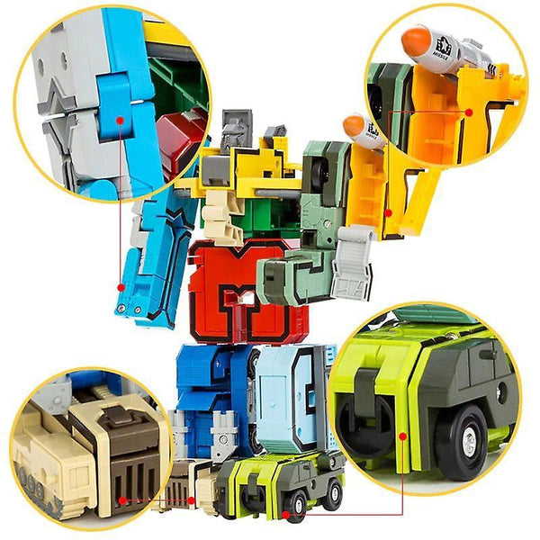 10Pcs Creative Assembling Educational Blocks Figure Number Transformation Robot|educational blockWS24666