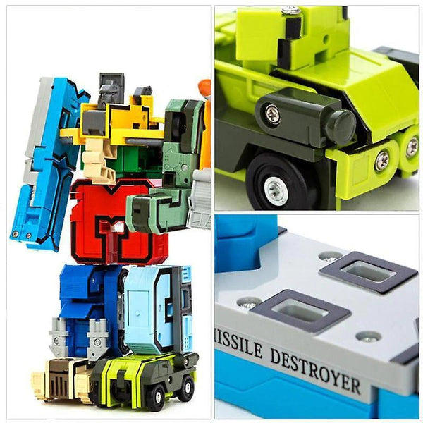 10Pcs Creative Assembling Educational Blocks Figure Number Transformation Robot|educational blockWS24666