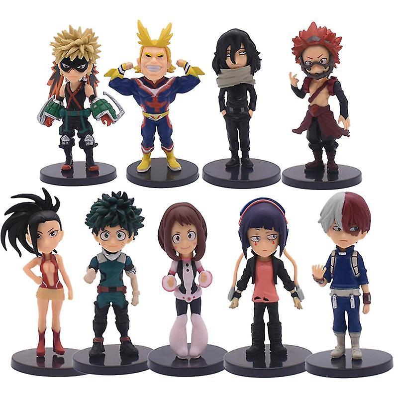 9pcs/Set Anime My Hero Academia Todorok URARAKA Bakugou Katsuk Hero Academ PVC Action Model ToysWS24832