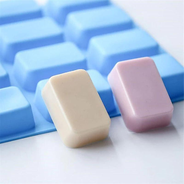 12 Cavity Rectangle Silicone Soap MoldsWS23475