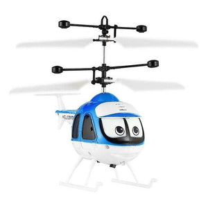 Mini Infrared Sensor Helicopter Aircraft 3D Micro Helicopter Toy Gift for Kids|RC Airplanes(Blue)WS23693