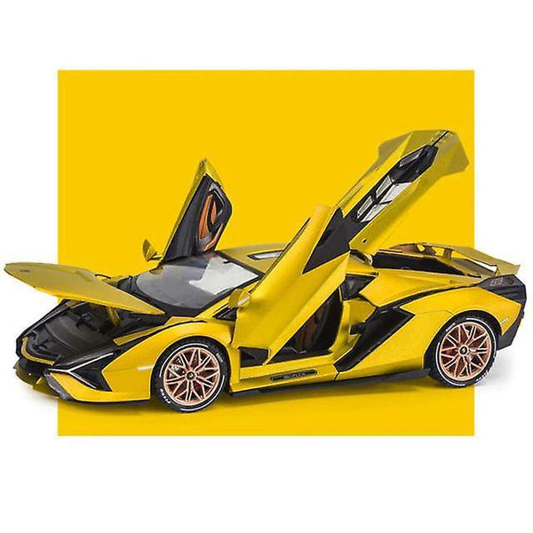 1:18 Lamborghini Model Die Cast Alloy Boys Toys Cars Diecasts & Toy SIAN FKP37 Supercar(Yellow)WS25303