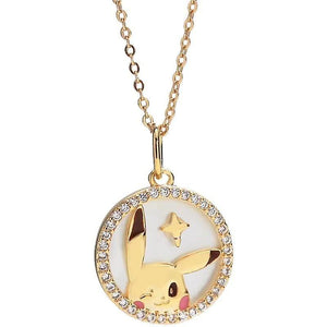 18K Gold plated 925 Sterling Silver Pendant Necklace 18” Chain Jewelry(Pikachu)WS25220