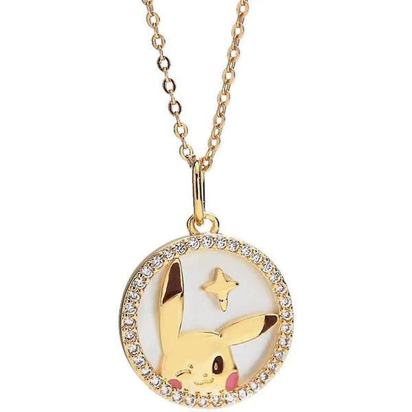 18K Gold plated 925 Sterling Silver Pendant Necklace 18” Chain Jewelry(Pikachu)WS25220