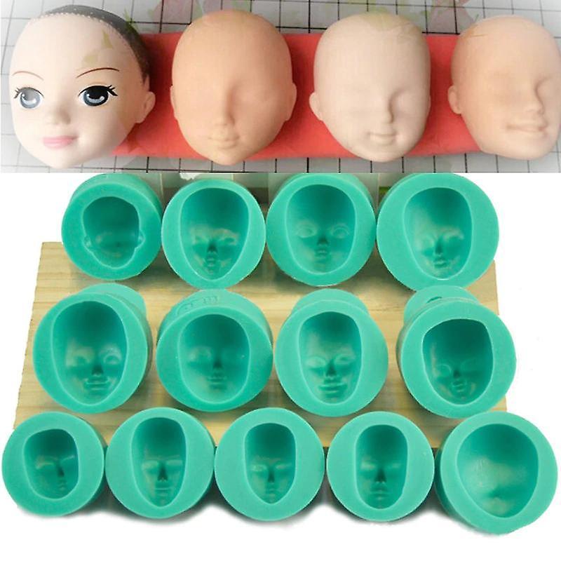 For 13 pcs/pack Heat Resistant Handmade Tool DIY Human face mould Home Kitchen Fondant WS25471