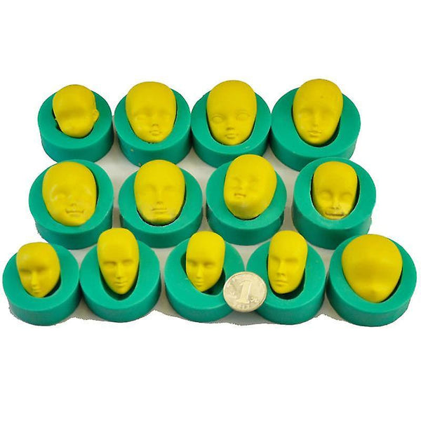 For 13 pcs/pack Heat Resistant Handmade Tool DIY Human face mould Home Kitchen Fondant WS25471