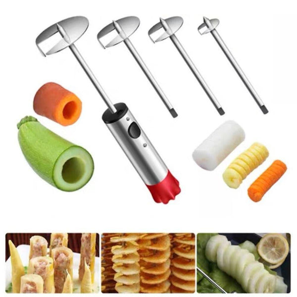 1 set Kitchen Tool Fruit Vegetable Cherry Core Remover Set For Dig Hole Opener Drill Garlic PressesWS25776