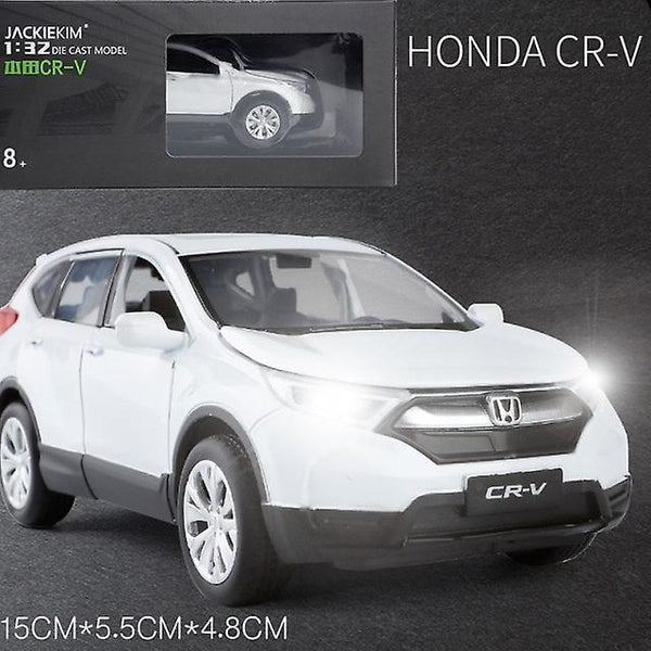 1:32 Honda CRV Car Model Alloy Car Die cast Toy Car Model Sound and Light Toy Collectibles(White)WS26490