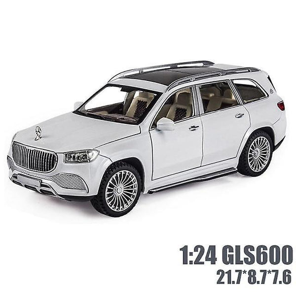 Kids Car Toy for 1:24 Maybach GLS600 Car Model Die Cast metal Alloy Boys Car SUV Model Car Collectibles White