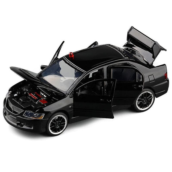 EVO IX 9 police model toy car simulation sound and light EVOpcs 10 die-casting toyCarModel(Black)WS26721