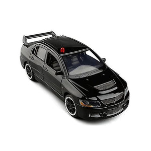 EVO IX 9 police model toy car simulation sound and light EVOpcs 10 die-casting toyCarModel(Black)WS26721