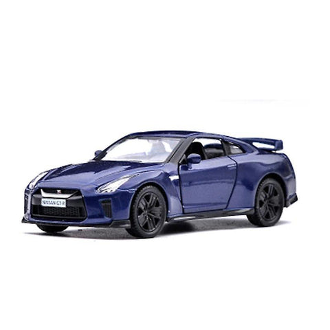 Kids Car Toy for 1:36 Nissan GTR Pull Back Car Model Blue