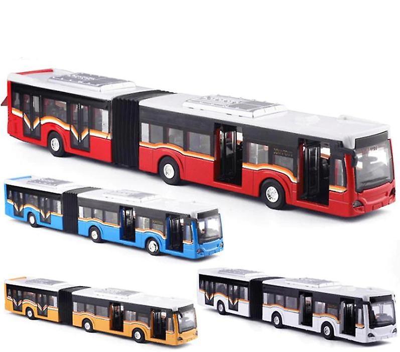 1:50 alloy pull back double bus city bus modelWS26974