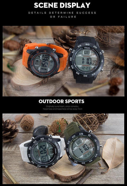 Casual Fashion Men Watch Sport Clock 5BAR Waterproof Orange