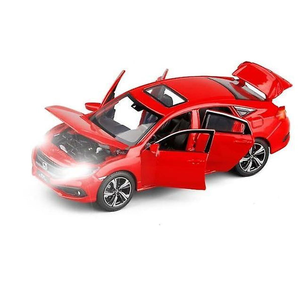 1/32 Toy Car HONDA CIVIC Metal Alloy Die Cast Miniature Model Simulation Sound Light SedanWS27231